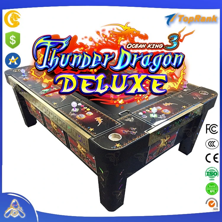 High Holding Interior Big Online Casino Gambling Tables Arcade Amusement 100 polegadas 10 jogador caçador de peixe Gaming Machine Thunder Dragon Deluxe