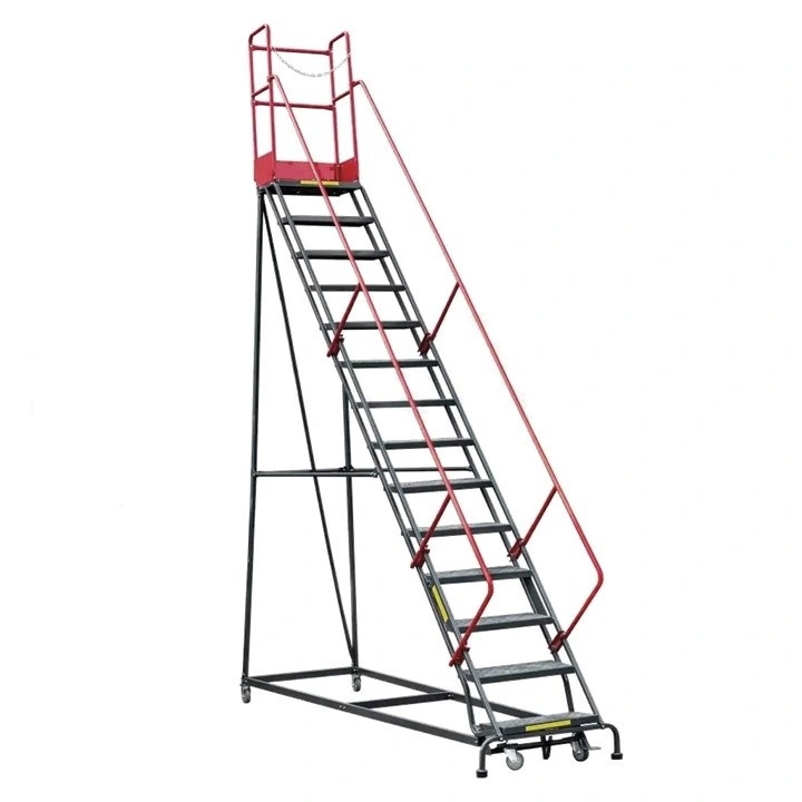 Plataforma de acero de almacén el paso de la escalera de Recogida de Material Rodante