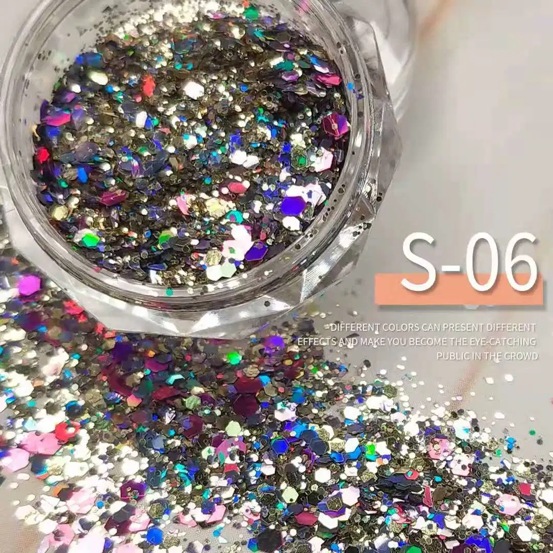 Hot Sale muitas cores Custom Size Mix Chameleon Multi glitter