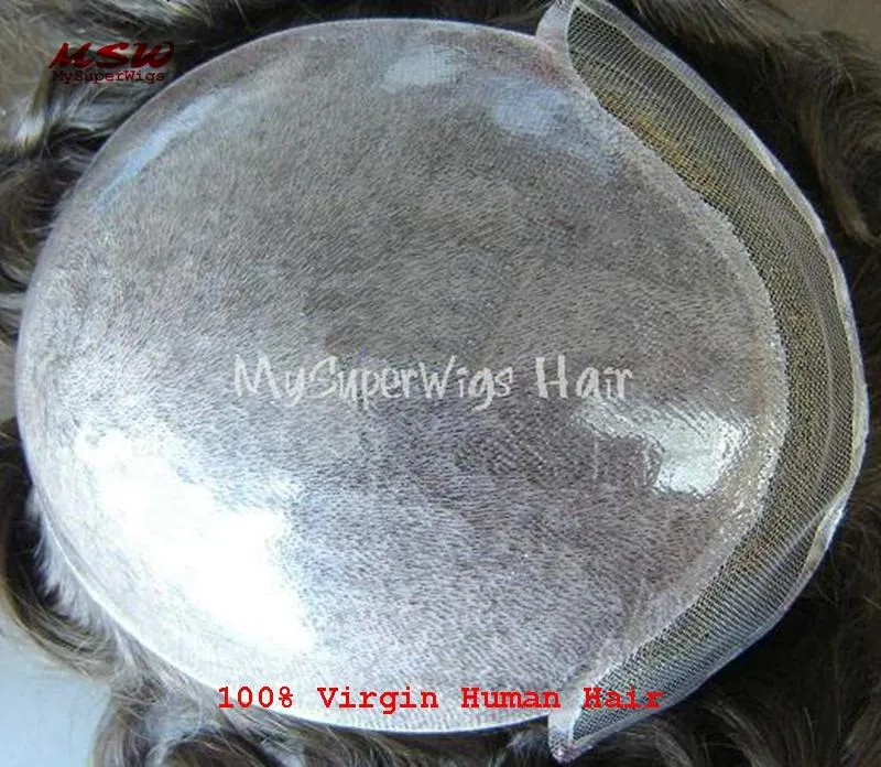 Наиболее натуральная одновязкая волоска Система волос Clear-Thin-Poly Base из Remy-Human-Hair