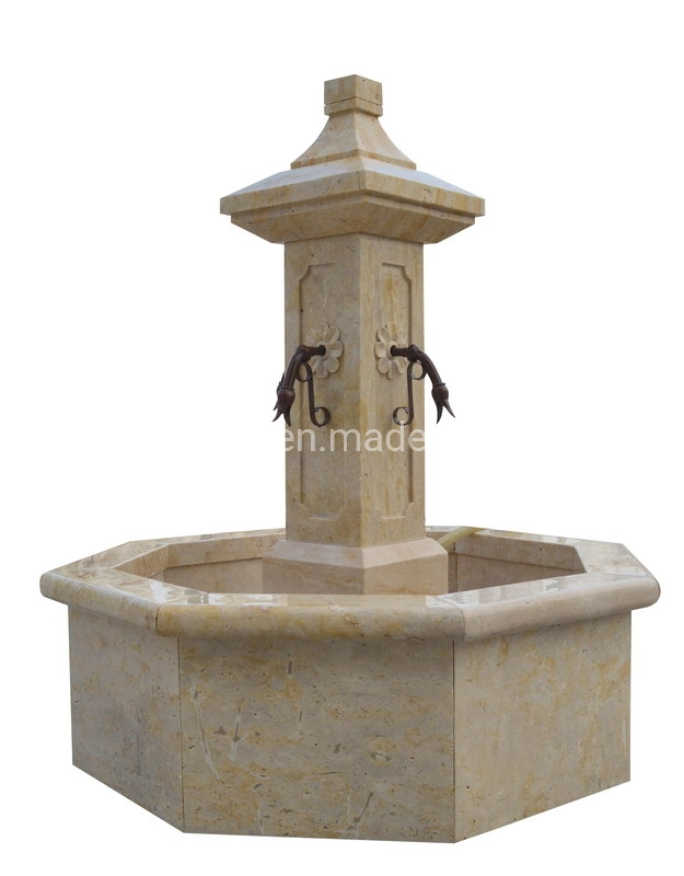 Personnalisation de base Fontaine de jardin en marbre blanc sculptée à la main Marsillia Fountain