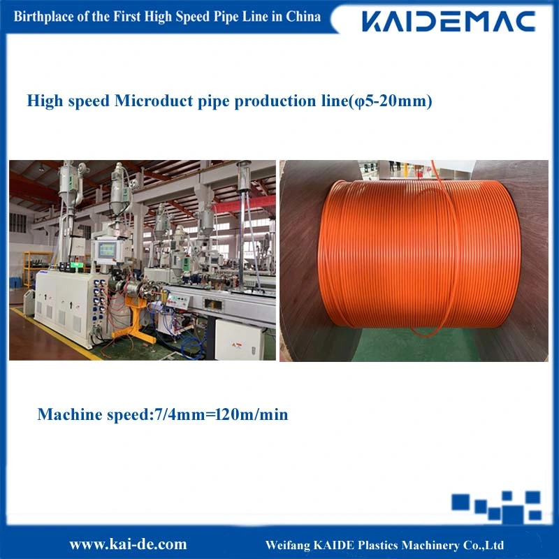 120m/Min HDPE Microduct Production Line/ Silicone Core Telecom Extrusion