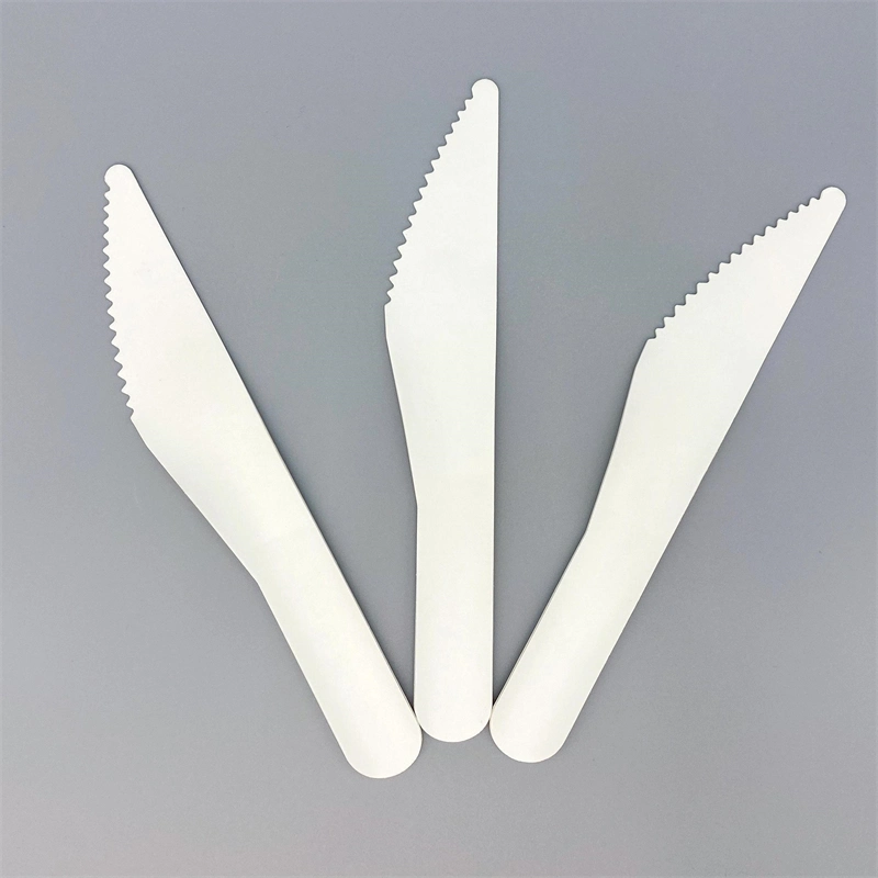 Hot Selling 160mm Water Based Paper Cutlery Set Disposable Biodegradable Utensils Cutlery