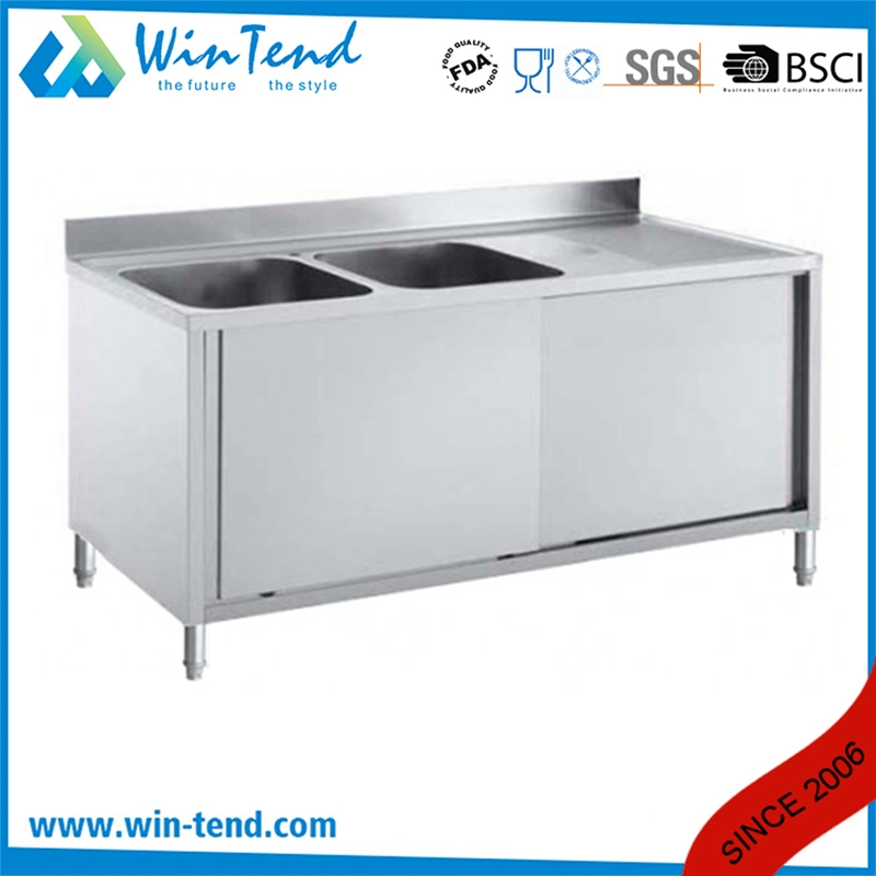 Adjustable Height Stainless Steel Working Table Cabinet for Kitchen