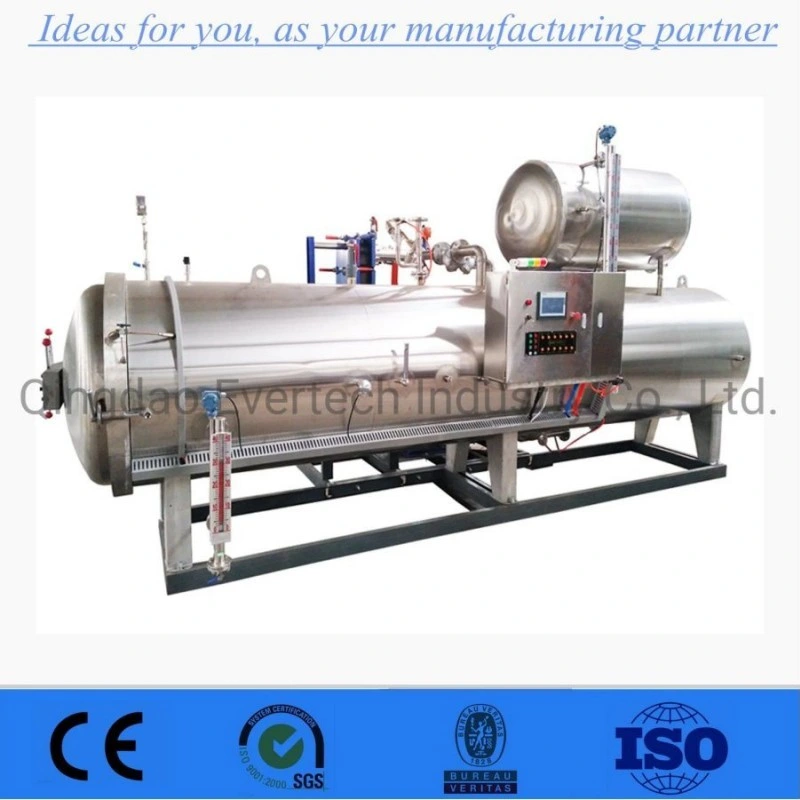 Full Automatic Water Spraying Sterilizer Retort for Fruit Juice Water Sterilization Equipment