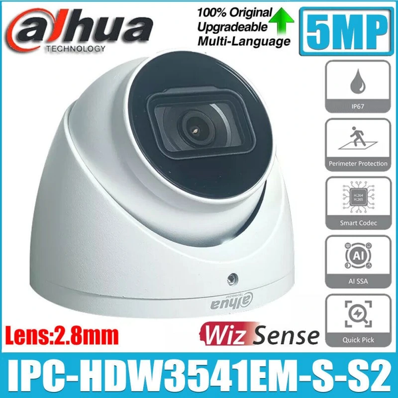 En Stock 5 MP de Dahua Ipc globo ocular Wizsense espía de la red de seguridad de la cámara CCTV