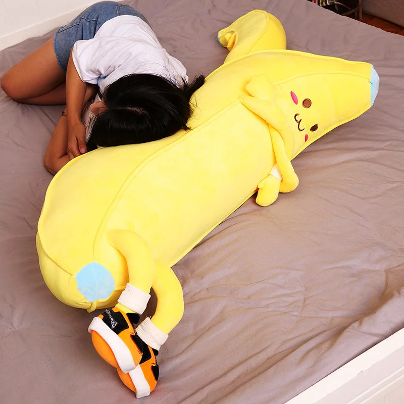 Cute Plush Stuffed Animal Banana Soft Toys Long Pillow Sleeping Plush Doll