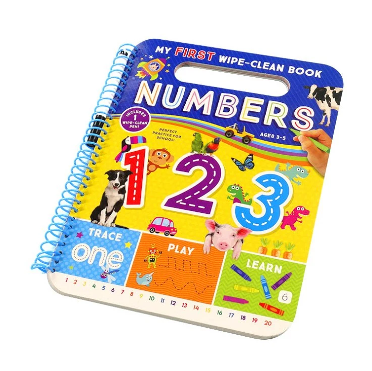 Customized Wipe Clean Board Books Activity Book for Childrens Education Books