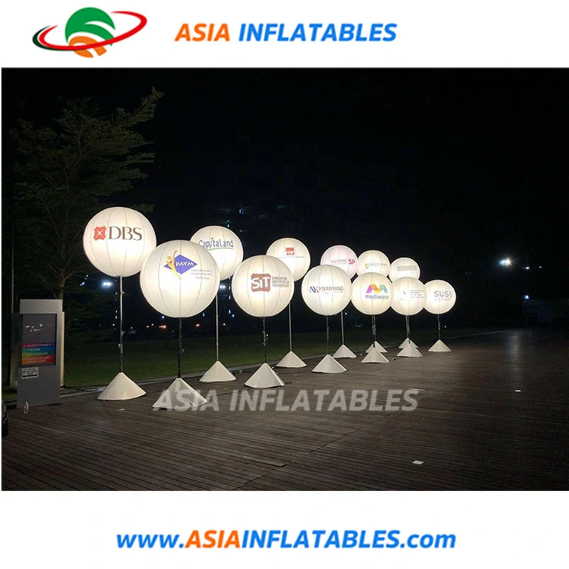 Factory Price Outdoor Remote Control LED Light Color Changing Inflatable Tripod Balloon