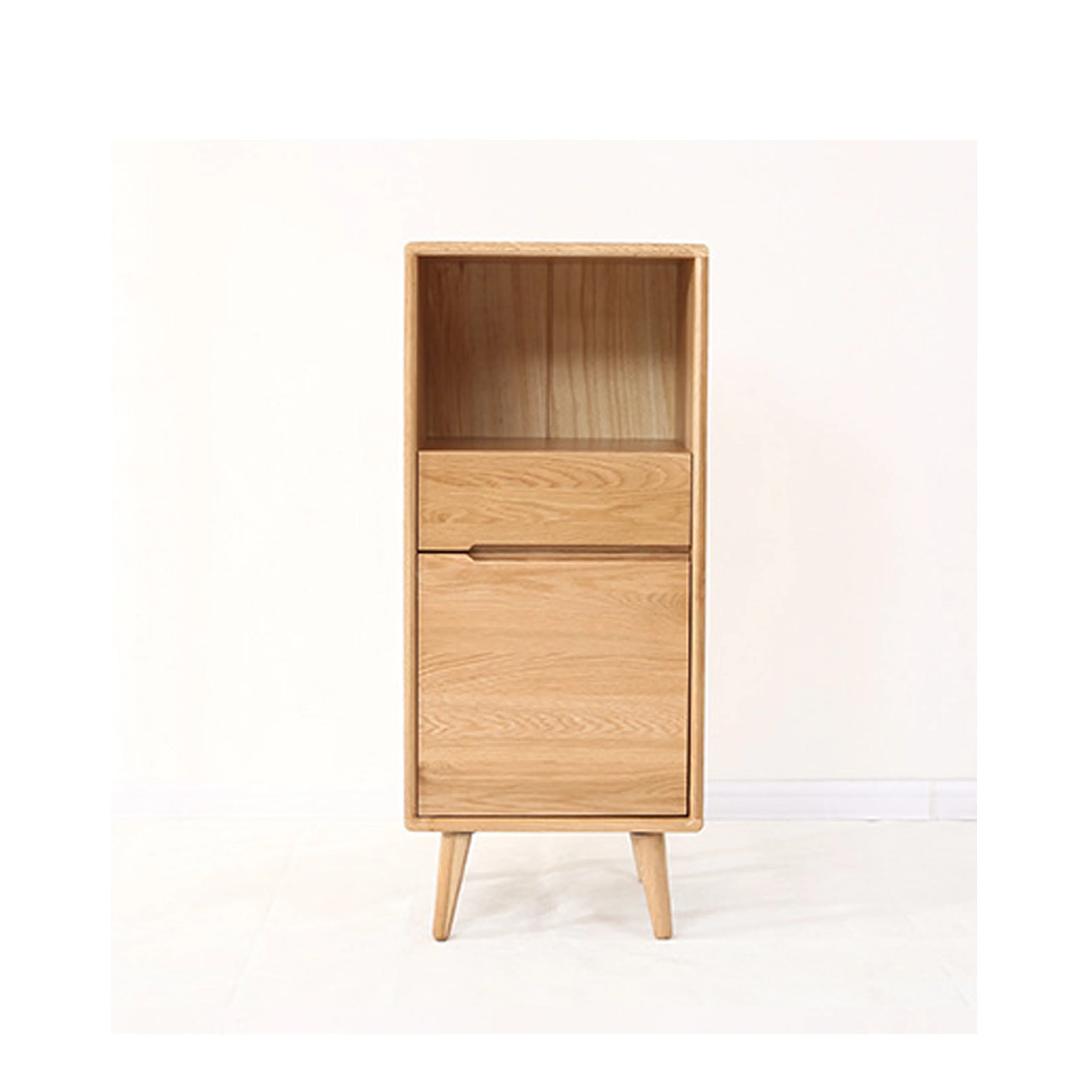 American Solid Wood Bookcase Neoclassical Country Study Furniture White Oak Bookshelf