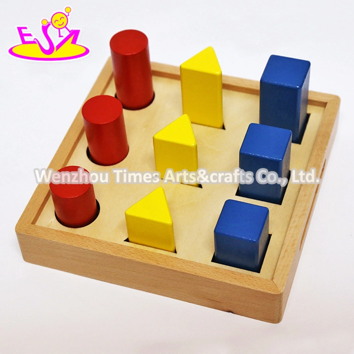 New Design Toddlers Geometry Blocks Wooden Toddler Montessori Materials W12f011