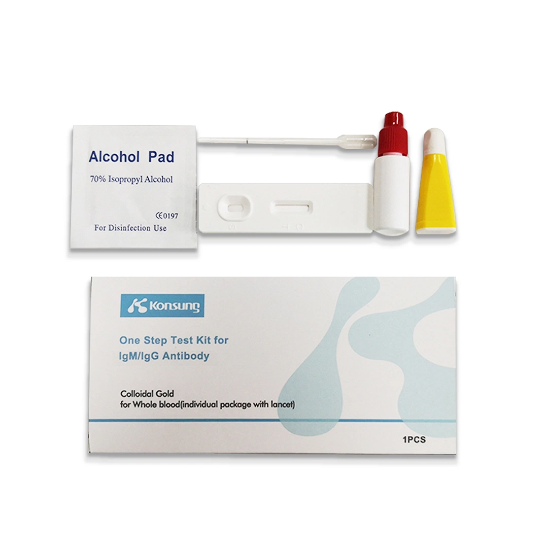 Konsung Medical Safe Whole Blood Rapid Igg Igm Antibody Test with Buffer