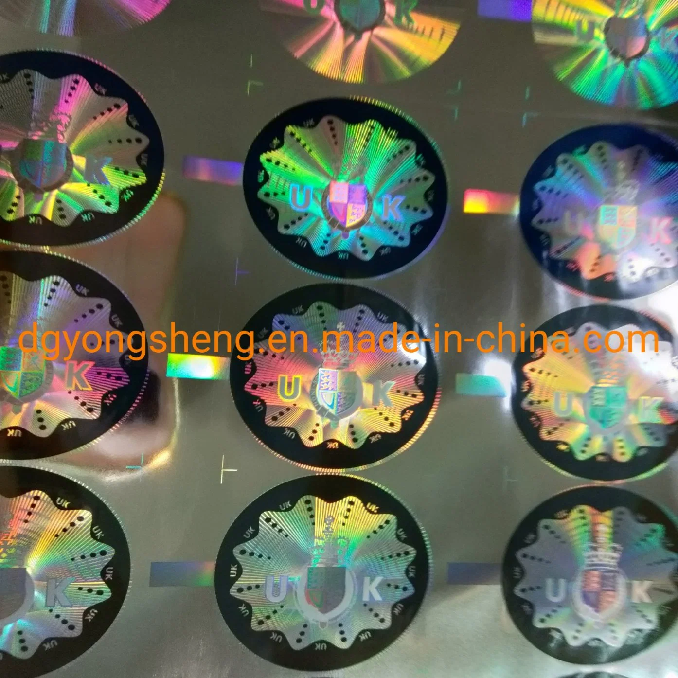 Customized Self- Adhesive Anti-Fake Secure Transparent Hologram Sticker