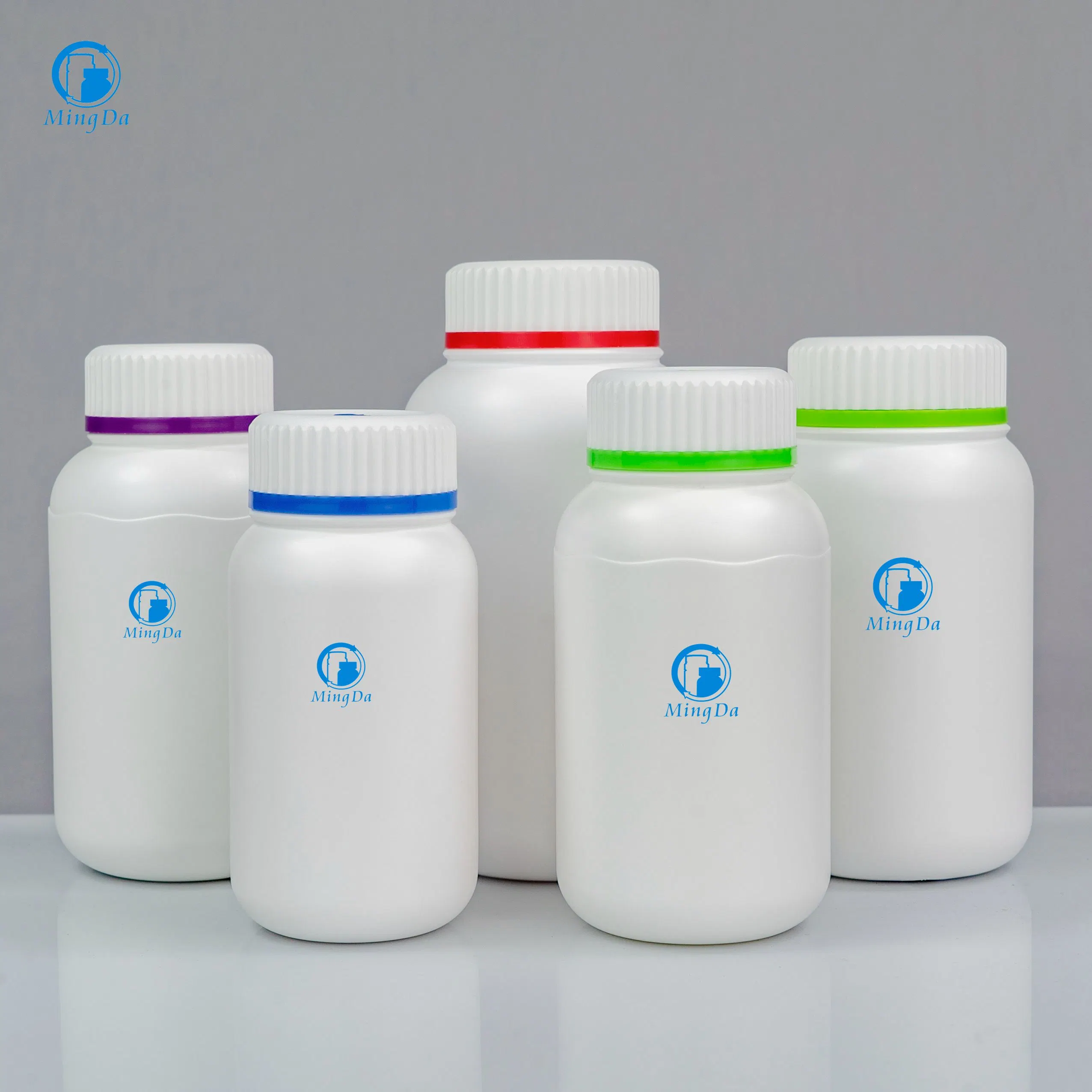 200ml HDPE Plastic Corrugated Colorful Food Packaging Bottle with Double Cap for Pharma /Medical Foods 6oz