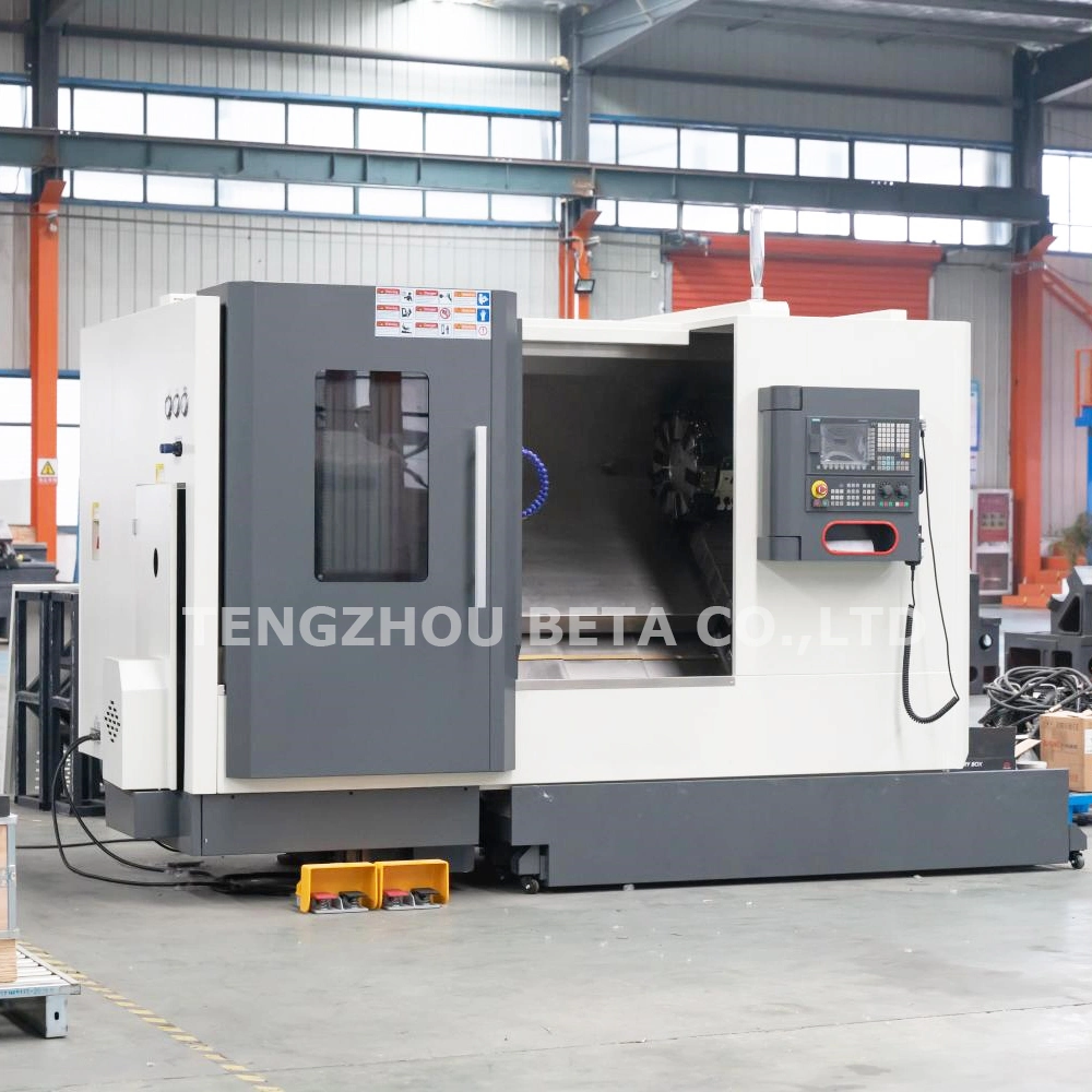 Chine Haute Précision à Grande Vitesse Automatique Métal Tournant Servomoteur Tourelle Fanuc Tour CNC à Lit Incliné Horizontal Tck50A