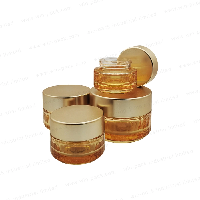Custom Orange Color Small Glass Containers with Lids Personal Care Apothecary Candle Jars 4 Oz Spice Jars