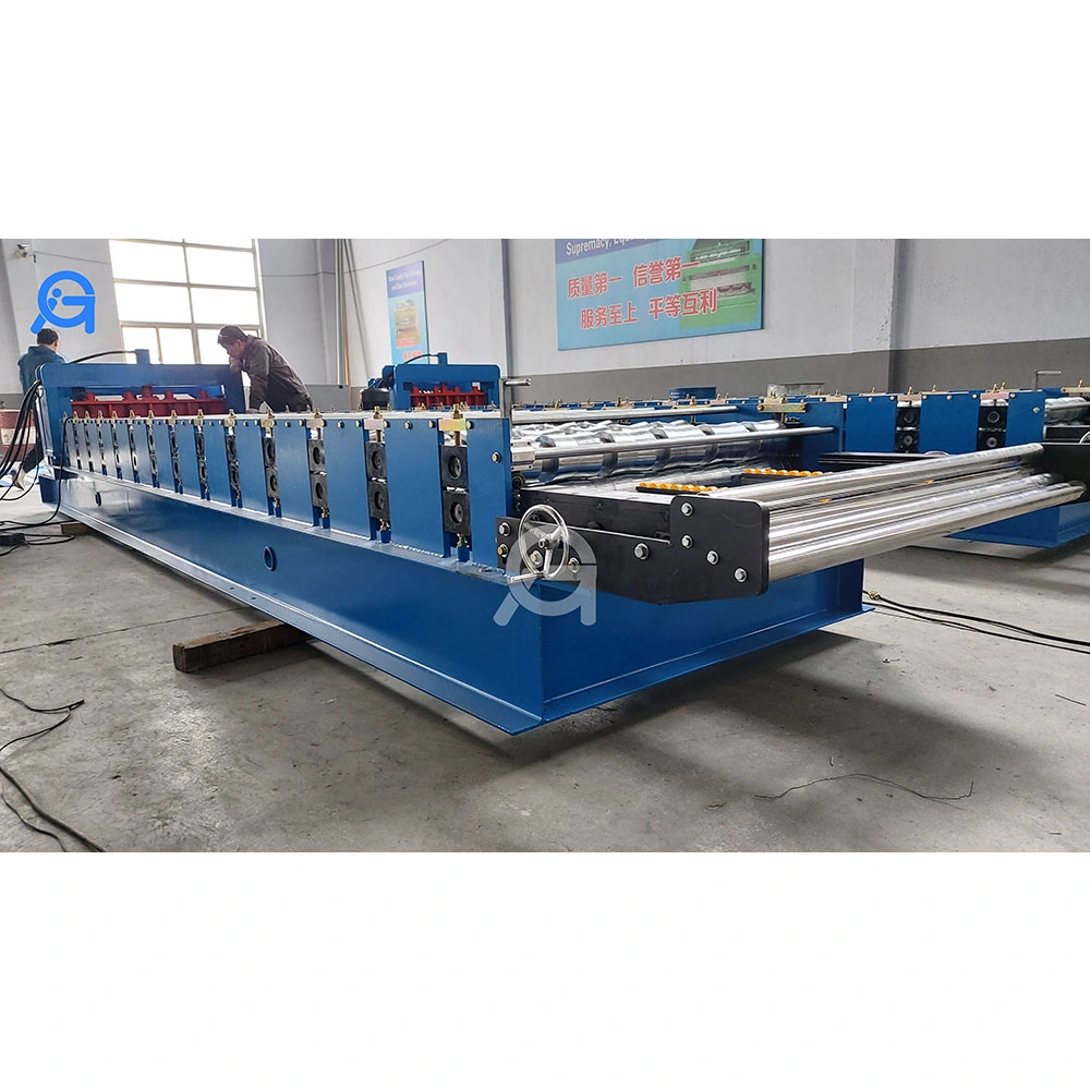 Glasierte Fliesen Metcoppo Steptiles Wandpaneel Press Step Metall Dachdecker Sheet Dach Schritt Roman Longtile Q Fliesen Roll Forming machen Maschine