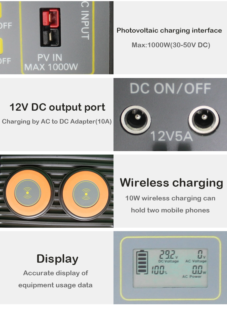 Solar Portable Generator Backup Energy off-Grid Solar Power Station Model 1000W High quality/High cost performance Energy Storage Power Supply