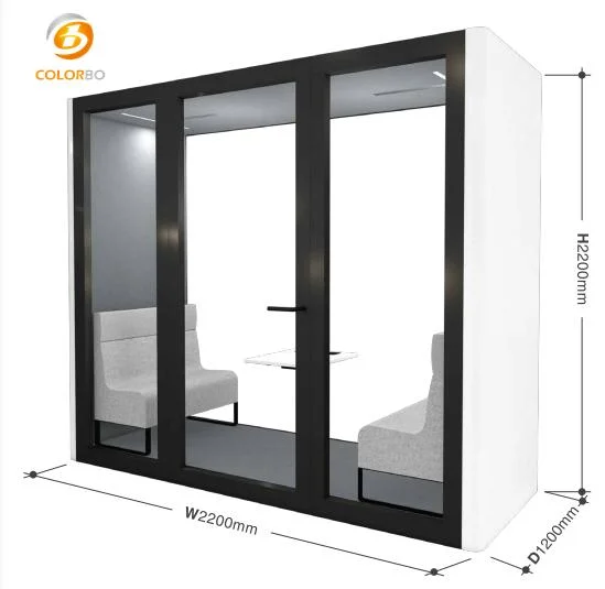 Flexible 1-6 Person Use Personal Collaboration Spaces Work Booth Conference Pod