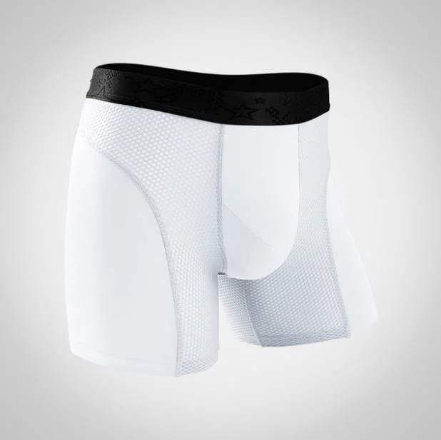 Men's Underwear Extended Length Anti-Wear Anti Bacterial Inner Mesh Breathable Young Men's Boxer Shorts