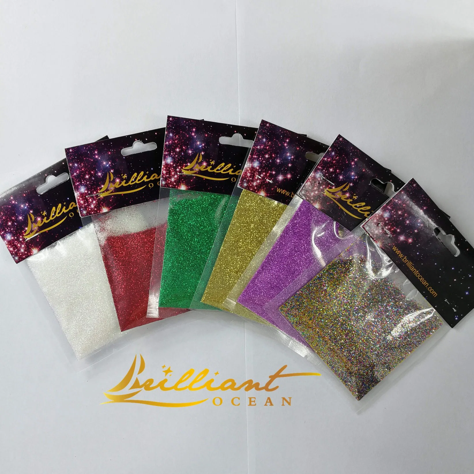 10g/Package White Ab Color Nail Glitter Powder