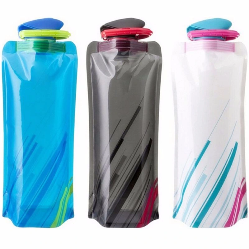 700ml BPA Free Outdoor Travel Portable Collapsible Folding Sport Water Bottle Bag