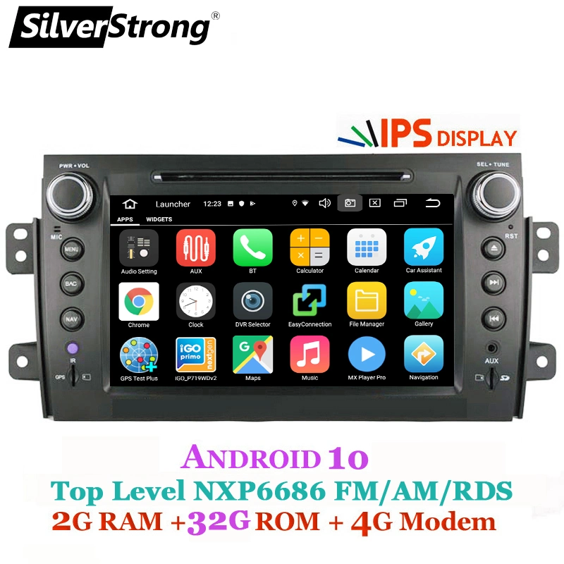 2 DIN Autoradio Android Lecteur Multimédia pour Suzuki Sx4 2006-2013 Quadcore 1024*600 Bluetooth Voiture DVD GPS Navigation