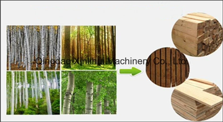 Woodworking High Efficiency Multi Rip Saw for Cutting Square Wood/ Automatic Plank Wood Log Multi Blades Rip Machine