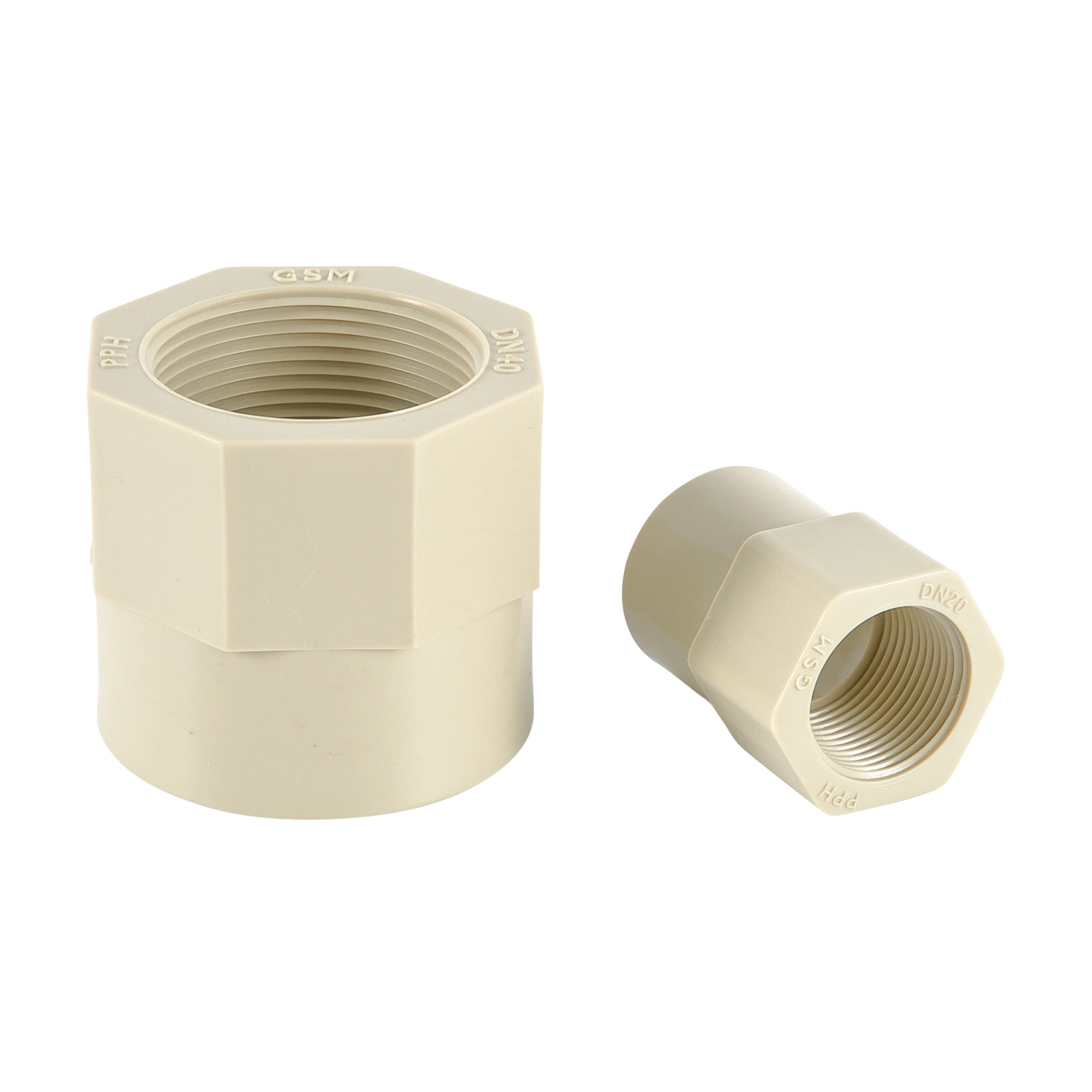 Pph Pipe Fittings Plastic Welded Female Head Adapts to Imported Raw Materials for Valves