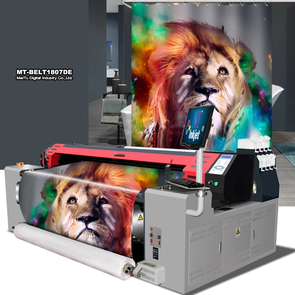 1,8 m de la correa de gran formato impresión digital textil de la máquina con cabezales de impresión Ricoh Gen5