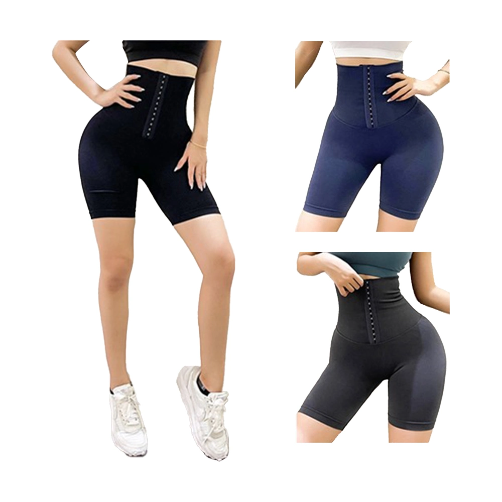 Breasted Skinny Gym Hose High Waist Yoga Shorts für Damen