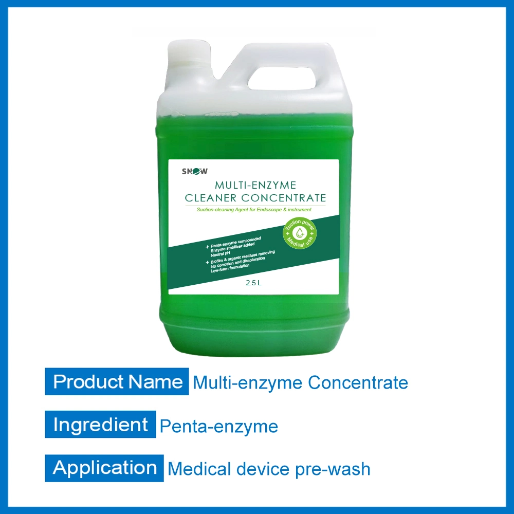 Made in China Quality 5-Type Multi-Enzyme Cleaner Concentrate for Medical Instrument Endoscope Without Odour