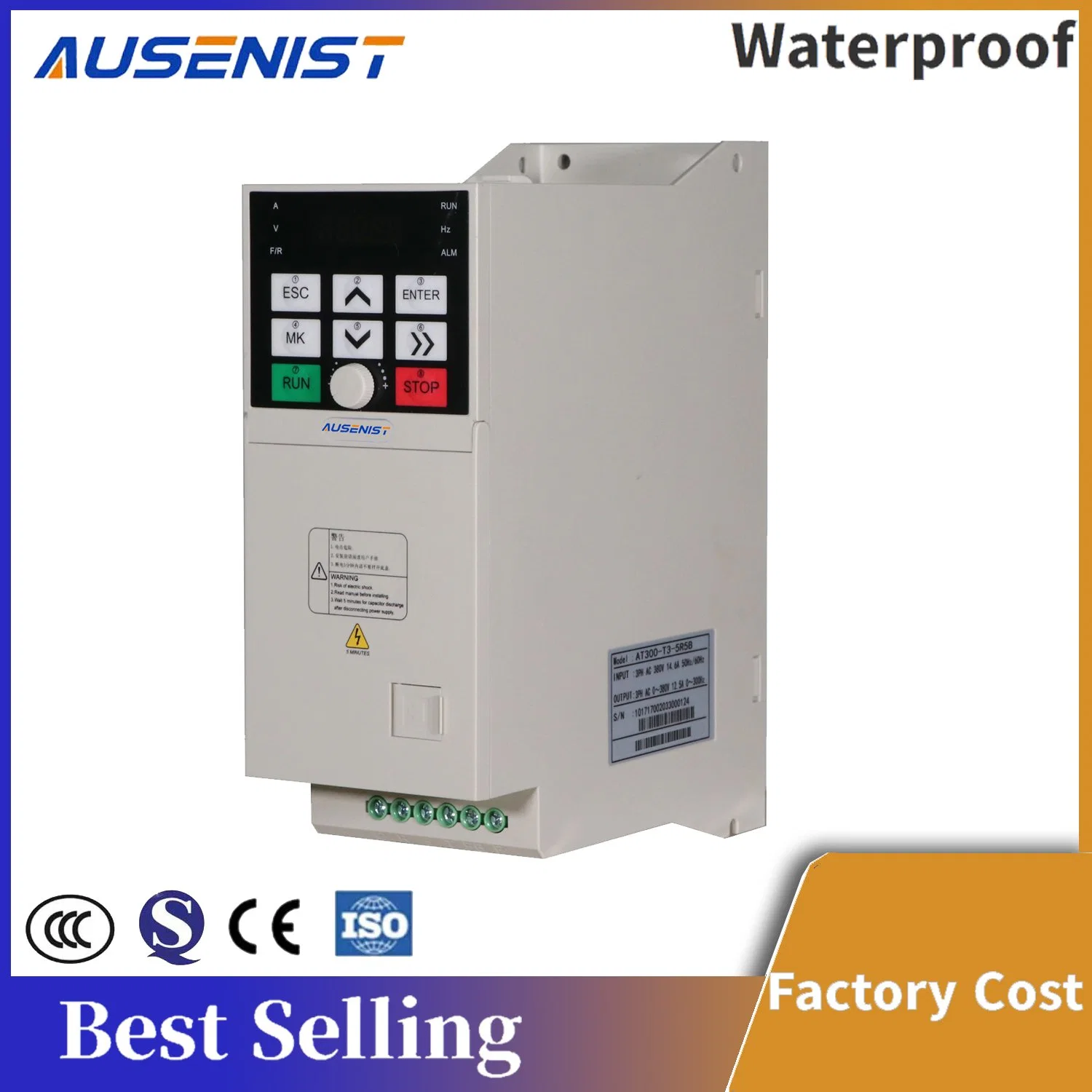 Ausenist Jt300 Series Hot Selling Item 380V AC VFD Variable Frequency Drive CNC VSD Motor Drive Inverter 50Hz/60Hz