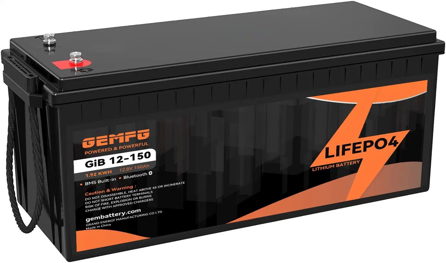 GEM BATTERY Lithium LiFePo4 12.8V150AH Battery - SwiftFlow Energy Solution