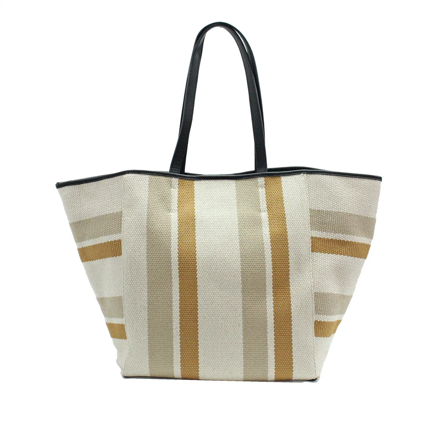 Lady Tote Canvas Bag with High Capacity Chic Design Leisure Shopping Bag