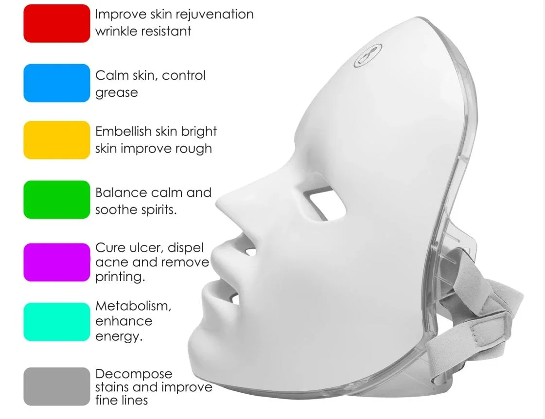 Heizung 7 Farben PDT Gesichtsmaske Faltbare Therapie Gesichtslampe LED Photon Skin Rejuvenation Salon Home Use Hautpflege