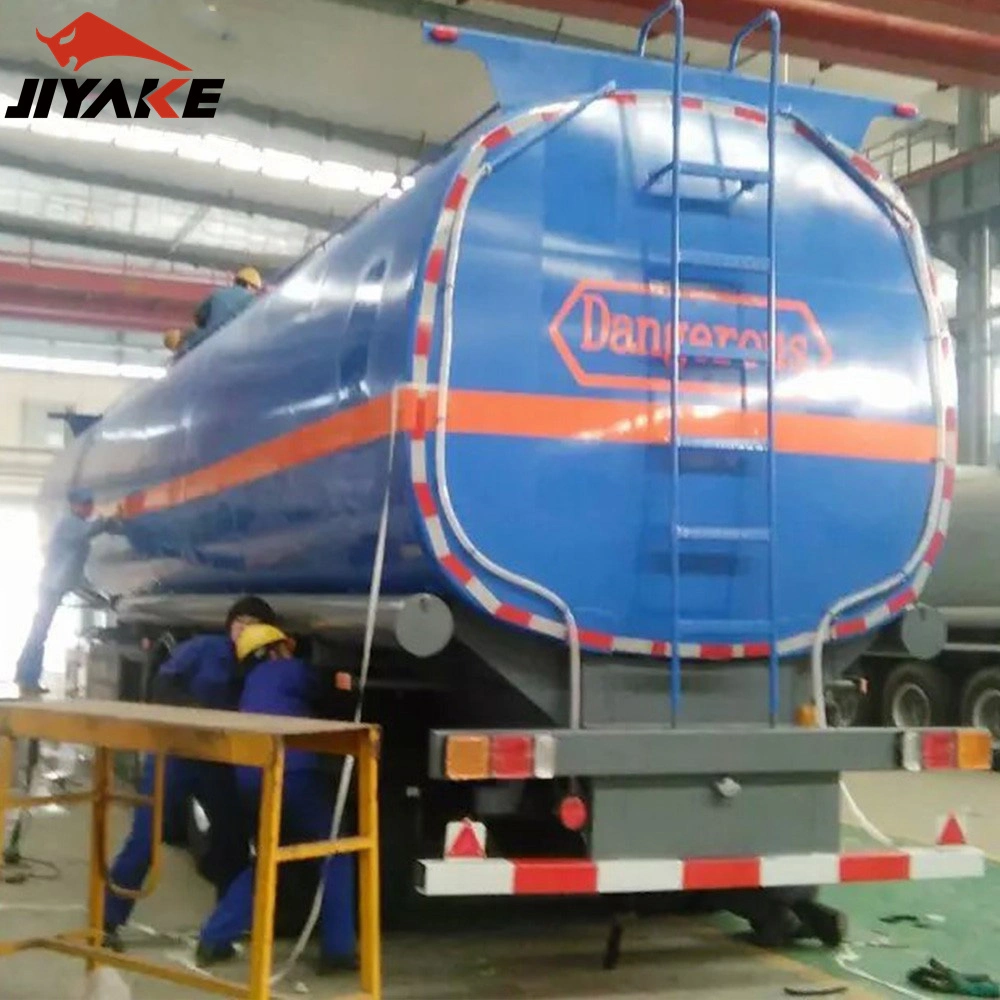 Low Price 42000L 3 Compartments Carbon Steel Tank Blue Diesel Fuel Trailer for Sale Africa