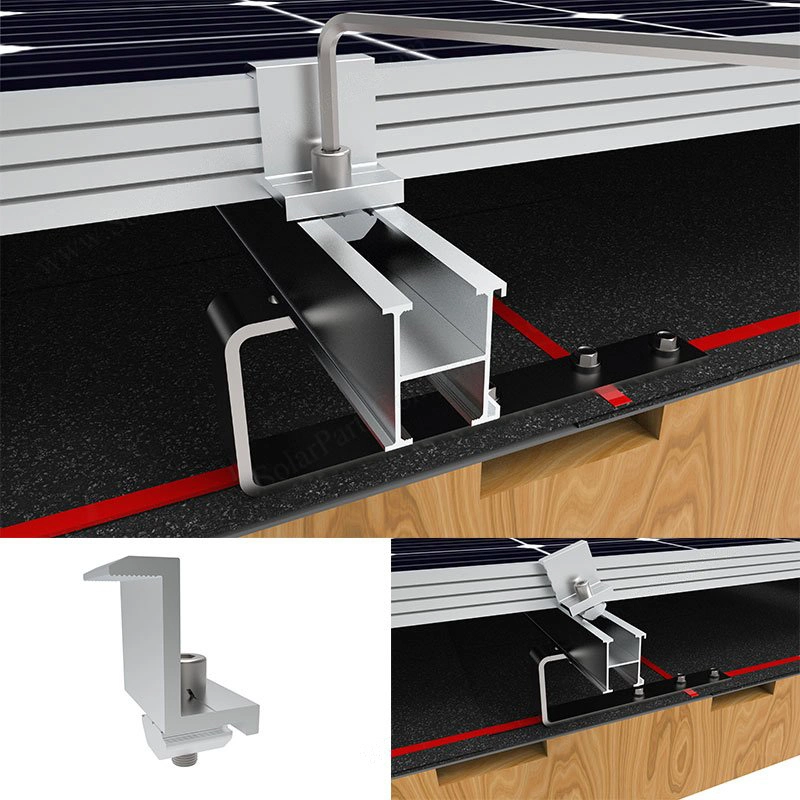 Extended Solar Rails Aluminum Track High quality/High cost performance  Solar Rail Fixture Clamp Rails for Solar Mounting