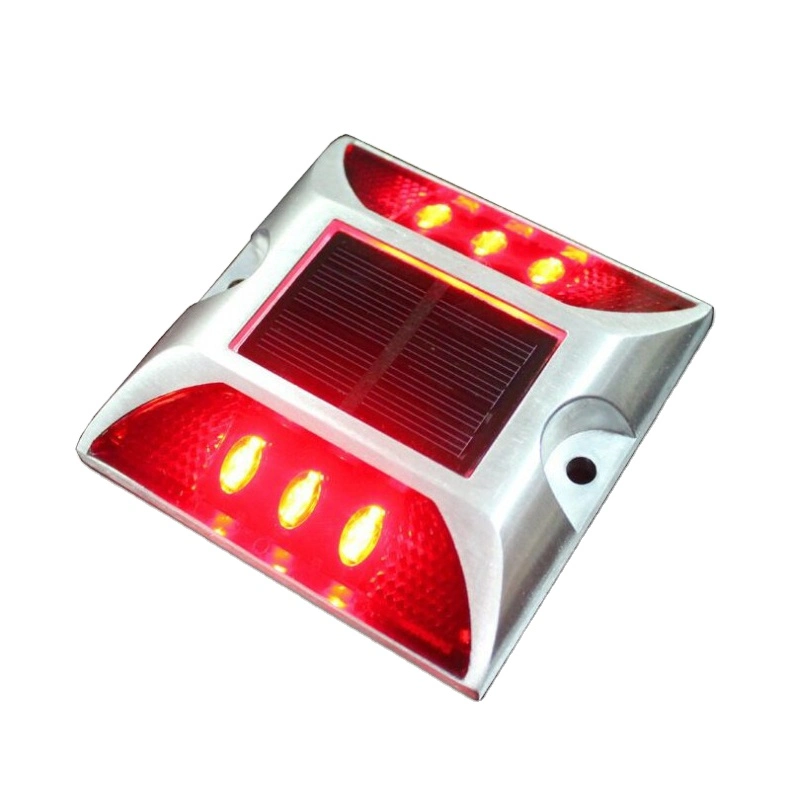 Flashing Light Cast Aluminium Square Road Stud for Road Safety