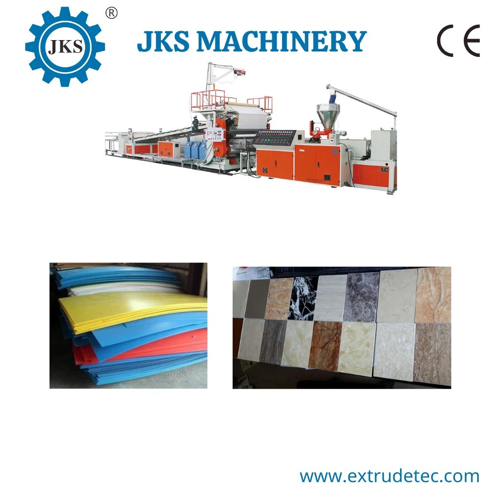 PVC Imitation/Artificial Marble Decoration Sheet/Board/Plate Making Equipment with UV Coating (SJ-80/156) /Marble Panel Extruder