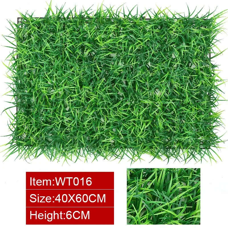 40X60cm Foliage Decoration Backdrop Panel Green Artificial Grass Wall