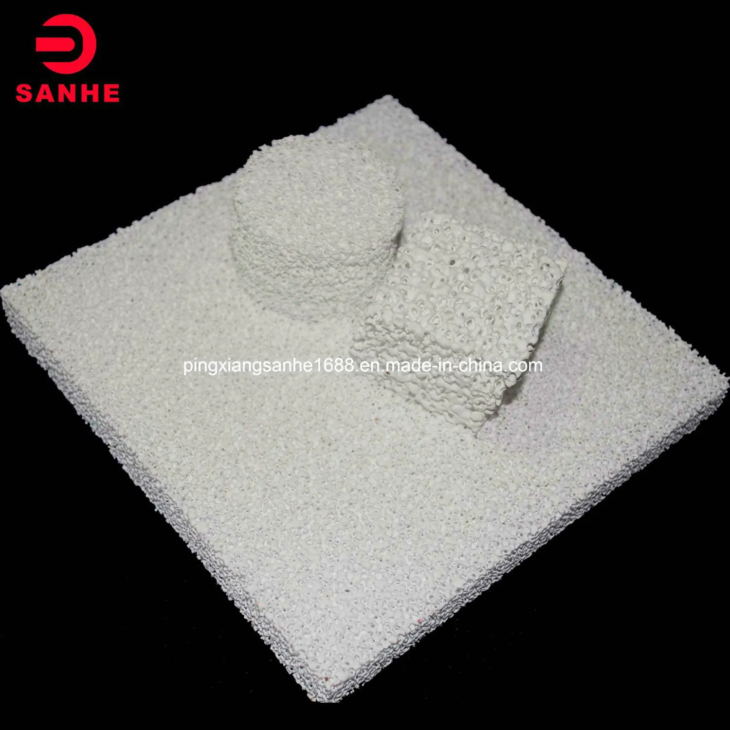 Round Foam Filter Silicon Carbide Ceramic Foam Filter