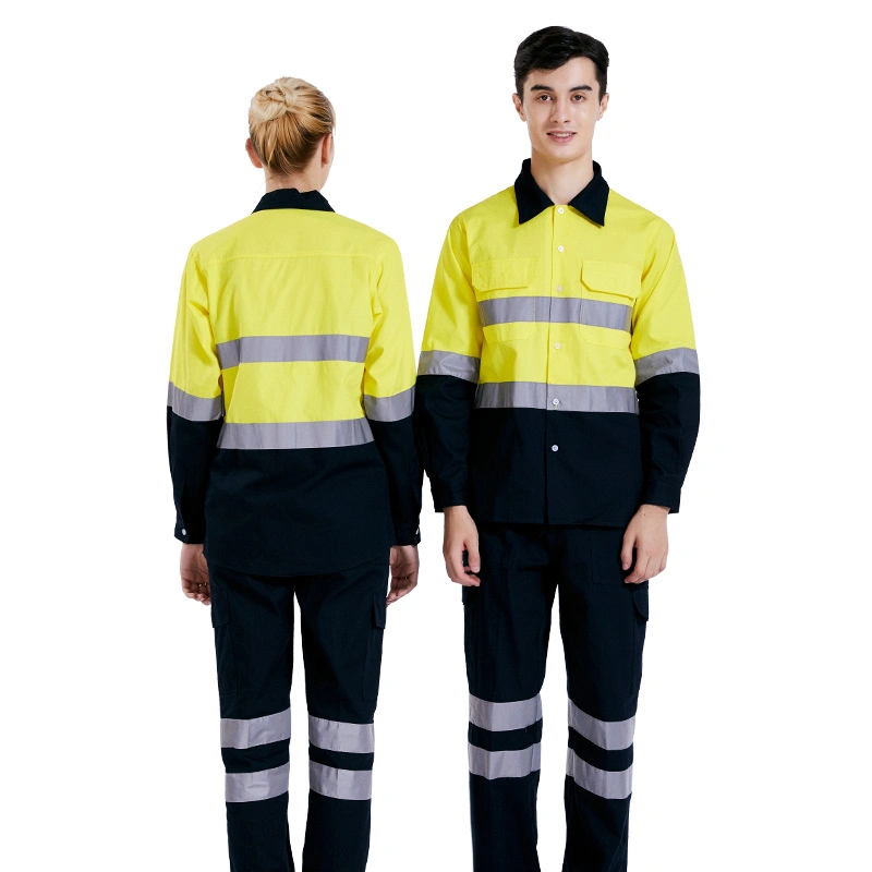 Factory Produce Hivis Engineering Painters Flameproof Waterproof Workwear with Reflective Stripes Uniform