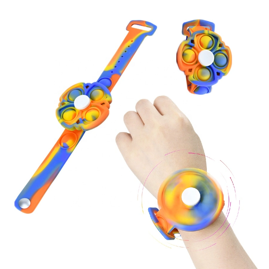 Squeeze Rotating New Push Bracelet Wristband High quality/High cost performance  Stress Silicone Wrist Strap Bubble Sensory Fidget Toy