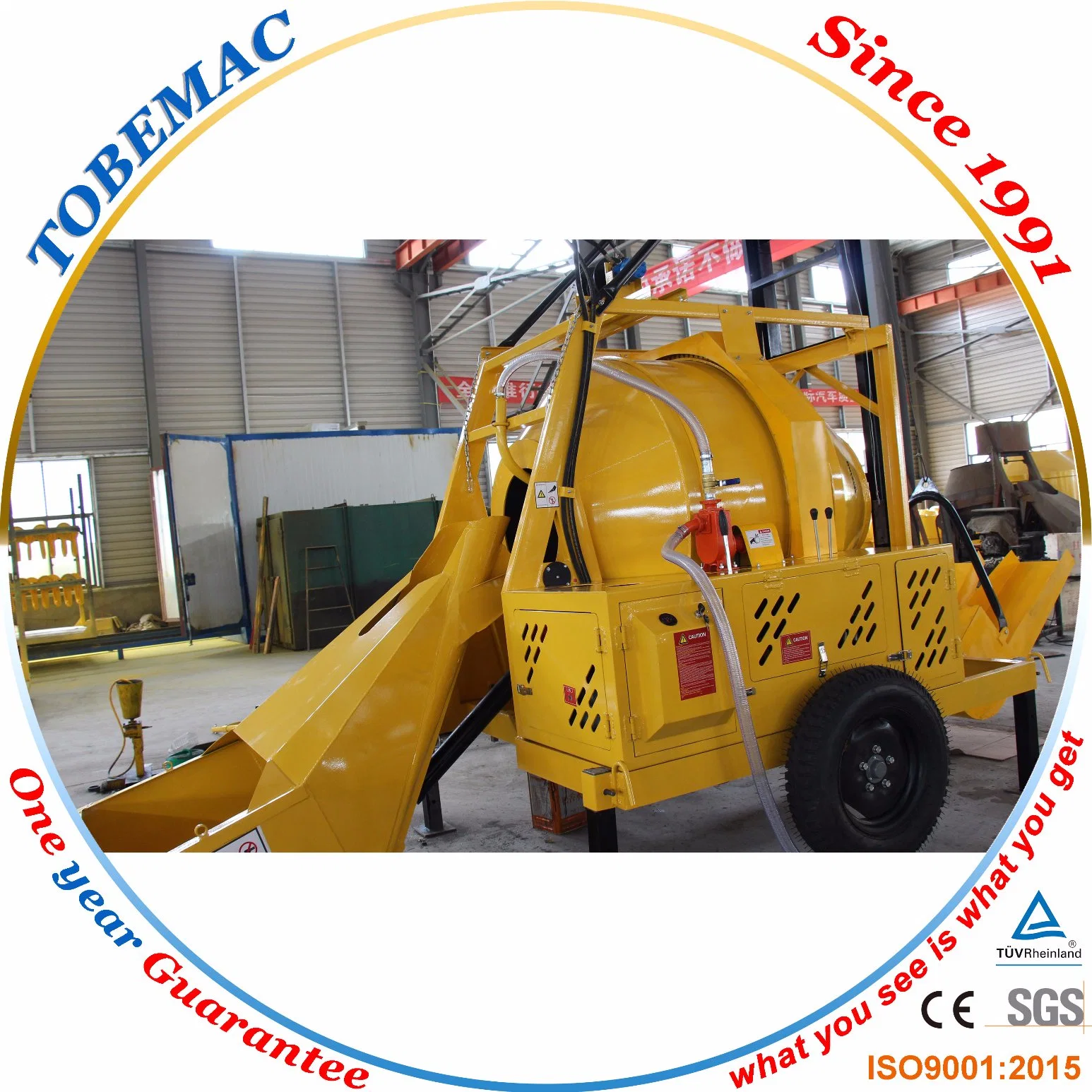 Jzc350-DHL Cement Mixer Concrete with Self Loading Lifting Hopper