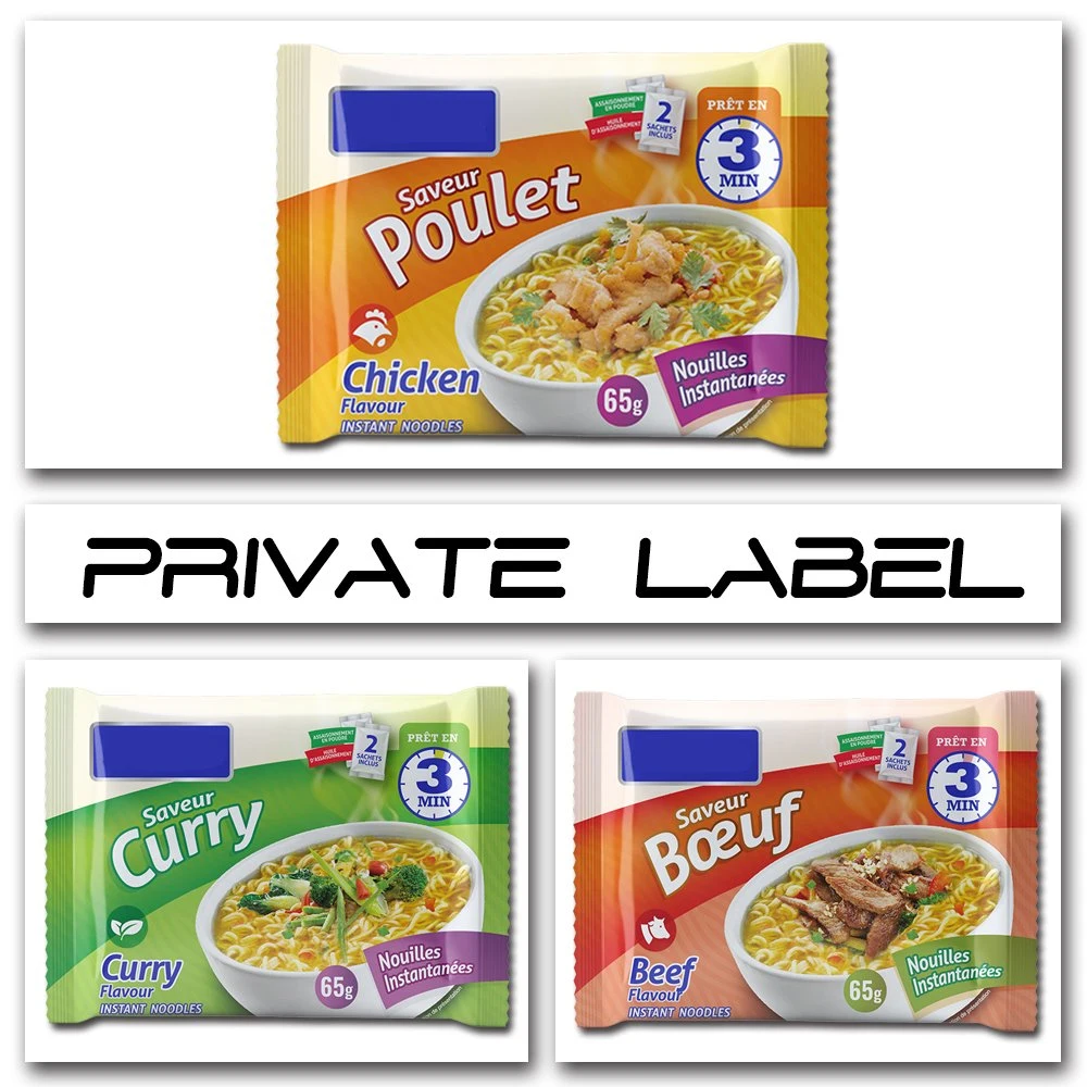 Proveedor de buen gusto marca OEM Wholesale/Suppliers Bolsa Halal fideos instantáneos