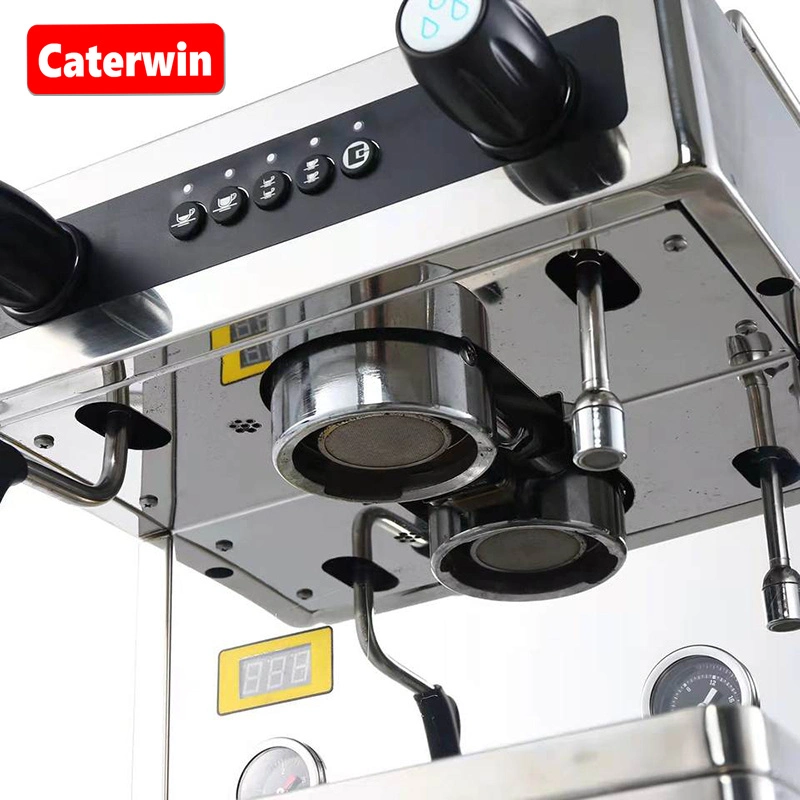 Caterwin comercial Mayorista/Proveedor cubierta de acero inoxidable Cafetera Espresso Semi-automático máquina de café