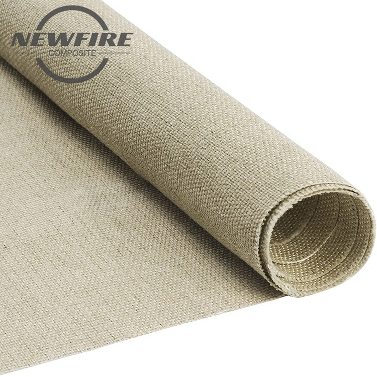 Toile de fibre de verre de haute qualité, recouverte de vermiculite, toile de fibre de verre haute température Résistance isolation thermique tissu recouvert de vermiculite