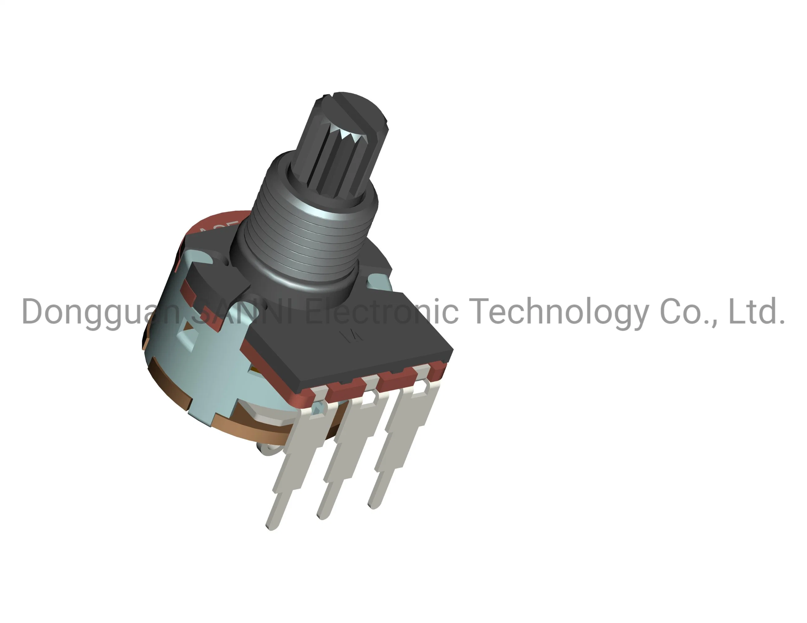 RV16801NS Potentiomètre rotatif à arbre isolé de 16 mm à unité unique avec commutation