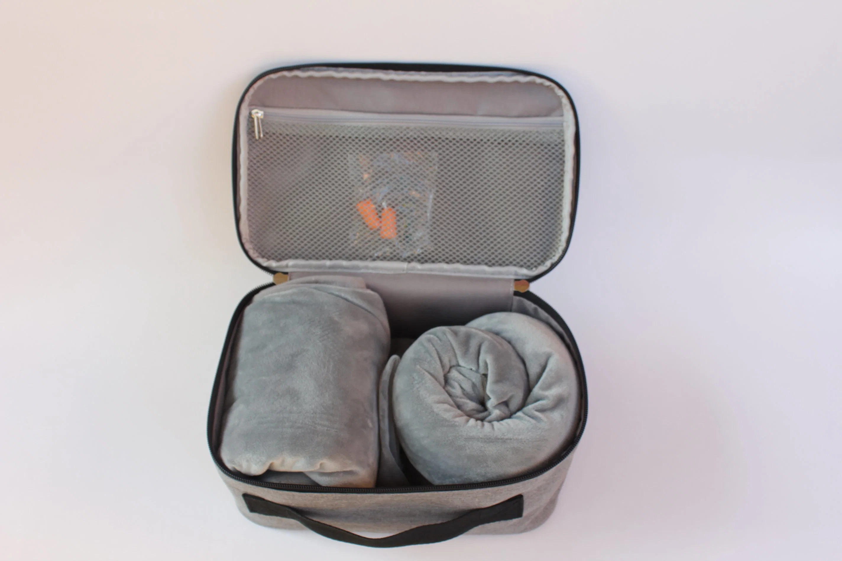 Travel Memory Foam Neck Pillow Airplanes Eye Mask, Earplugs with Luxury Bag